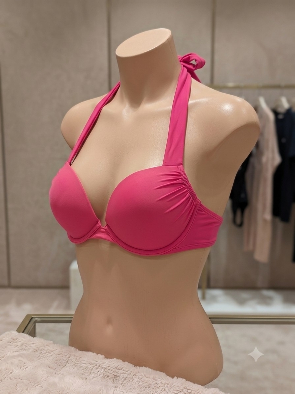 Victoria's Secret Halter Push-Up Bikini Top - Hot Pink 36B